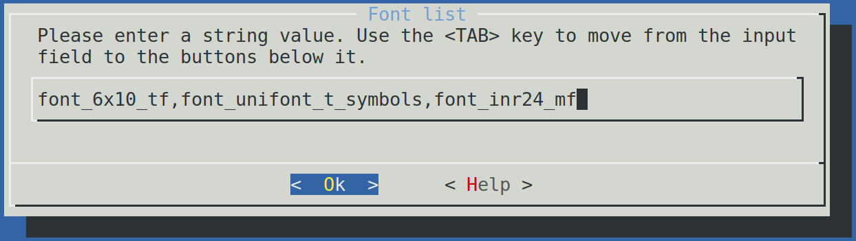 Fontlist