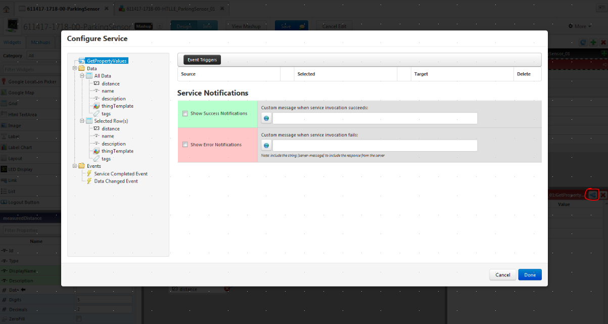 5 event triggers unconfigured