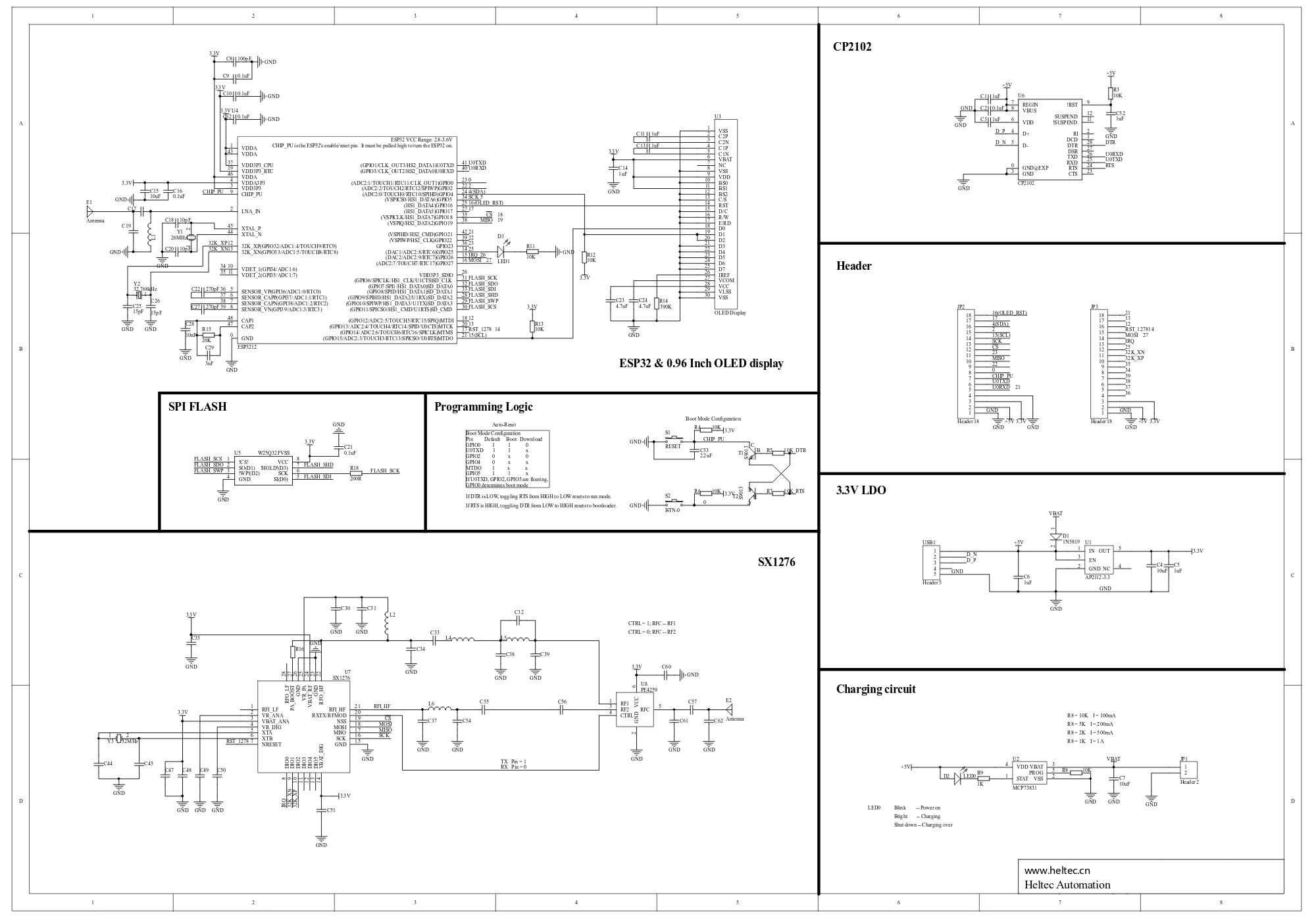 TTGO Lora 32 Schematic