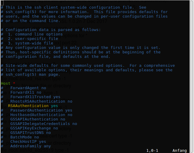 Enable rsa authentication